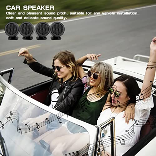 ANRONCH 4 Pcs 500W Dome Tweeters Car Speaker, TP-006A High Power Stereo Car Tweeter Mini Dome Tweeter Speakers Surface Mounting on Car Truck and Boat