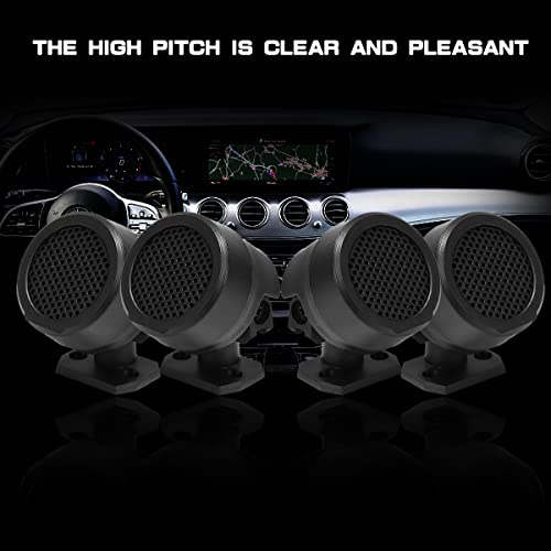 ANRONCH 4 Pcs 500W Dome Tweeters Car Speaker, TP-006A High Power Stereo Car Tweeter Mini Dome Tweeter Speakers Surface Mounting on Car Truck and Boat