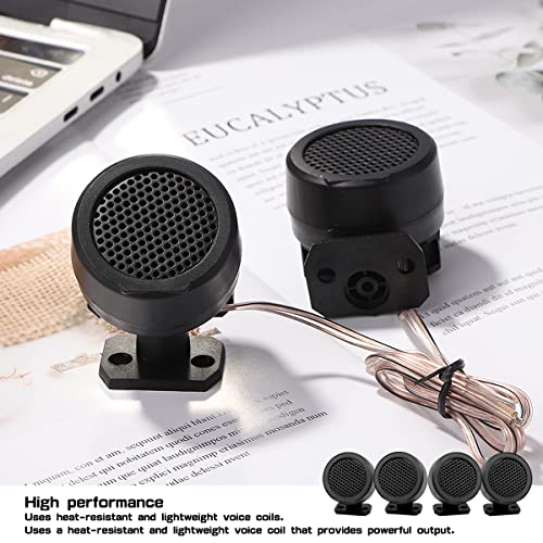 ANRONCH 4 Pcs 500W Dome Tweeters Car Speaker, TP-006A High Power Stereo Car Tweeter Mini Dome Tweeter Speakers Surface Mounting on Car Truck and Boat