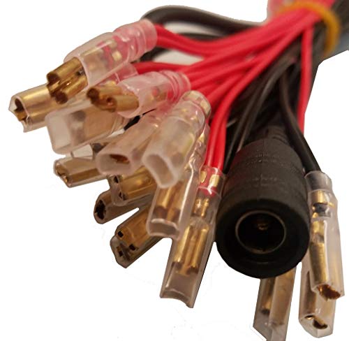 Power Wiring Harness Up to 18 Arcade Led Lighted Buttons w/ 5.5mm x 2.1mm Barrel Connector