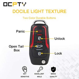 OCPTY 1 X Flip Key Entry Remote Control Key Fob Transmitter Replacement for 2005-2013 for Ford for Mustang CWTWB1U331 4 Buttons 315 Mhz 63chips
