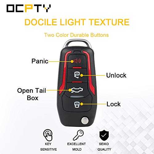 OCPTY 1 X Flip Key Entry Remote Control Key Fob Transmitter Replacement for 2005-2013 for Ford for Mustang CWTWB1U331 4 Buttons 315 Mhz 63chips