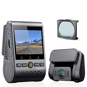 【bundle: viofo a129 plus duo with gps + cpl】 viofo dual dash cam, 2k 1440p 60fps+1080p 30fps front and rear dash camera with wi-fi gps, parking mode, super capacitor, motion detection (a129 plus duo)