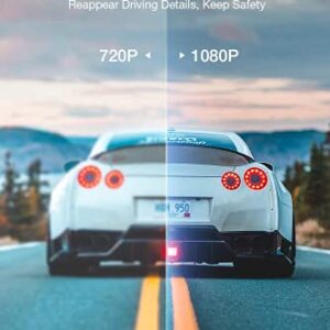 Dashcam【2022 New Version】Dash Camera for cars 1080P Full HD DVR Dashboard Camera 3"IPS Screen Driving Recorder 170°Wide Angle Lens Night Vision G-Sensor Loop Recording Motion Detection Parking Monitor