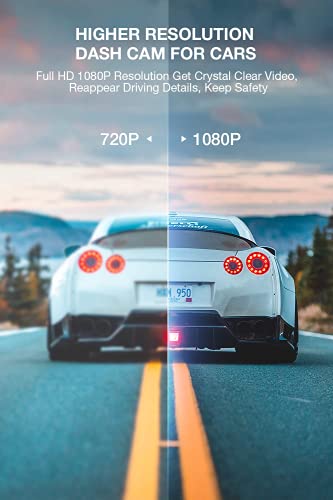 Dashcam【2022 New Version】Dash Camera for cars 1080P Full HD DVR Dashboard Camera 3"IPS Screen Driving Recorder 170°Wide Angle Lens Night Vision G-Sensor Loop Recording Motion Detection Parking Monitor