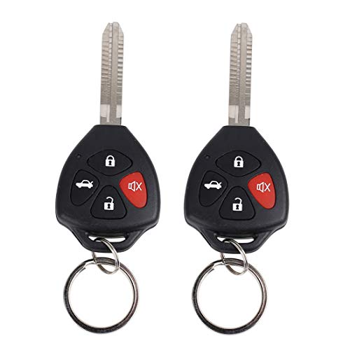 X AUTOHAUX Car Keyless Entry System Remote Control W/Blank Key for Toyota DC 12V