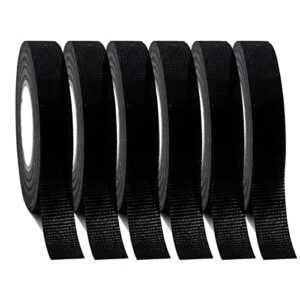 jbt wiring harness tape 15 mm x 15m, black chemical fiber cloth high temp wire harness wrapping tape for auto electrical wrap, protection, insulation (6)