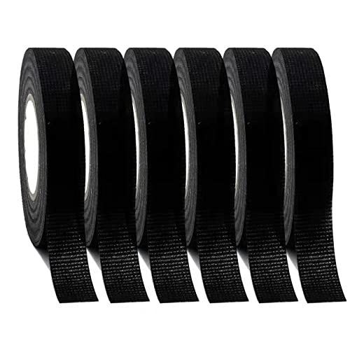 JBT Wiring Harness Tape 15 mm X 15m, Black Chemical Fiber Cloth High Temp Wire Harness Wrapping Tape for Auto Electrical Wrap, Protection, Insulation (6)