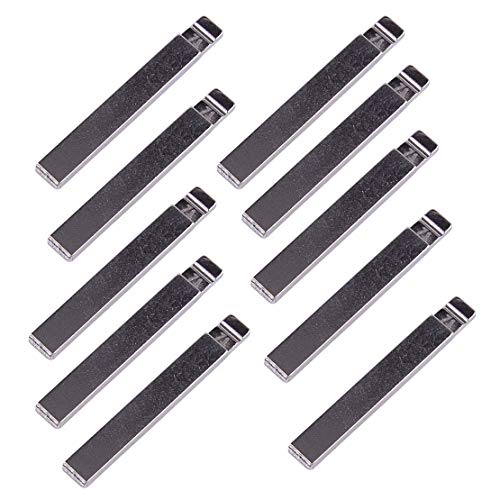 LETAOSK 10pcs Silver Flip Blank Uncut Key Blade 71 Fit for GM Buick Cruze HU100 Remote B-Series