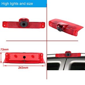 Navinio Super HD 1280*720 Pixels Car Third Roof Top Mount Brake Lamp Camera Brake Light Rear View Backup Camera for Chevrolet Express GMC Savana Vans Exporer Vans Cargo Reverse Parking Camera