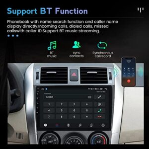 Android 11 Car Stereo Double Din for Toyota Corolla 2009 2010 2011 2012, 9 Inch Car Radio Built in Car-Play Android Auto GPS Navigation IPS Touchscreen Support BT FM AM, 2GB RAM 32GB ROM