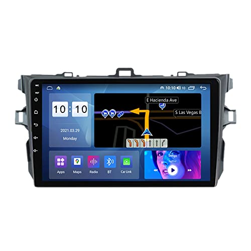 Android 11 Car Stereo Double Din for Toyota Corolla 2009 2010 2011 2012, 9 Inch Car Radio Built in Car-Play Android Auto GPS Navigation IPS Touchscreen Support BT FM AM, 2GB RAM 32GB ROM