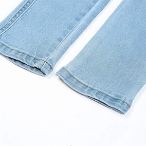 Andongnywell Super High Waisted Stretchy Skinny Jeans Denim Pants (Sky Blue,X-Small)