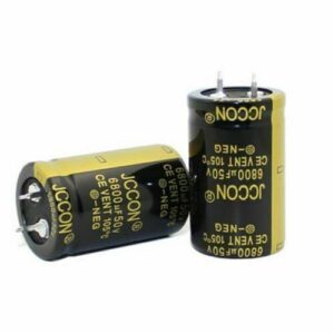 2pc 50v 6800uf jccon black gold audio amplifier filter capacitor 25×40