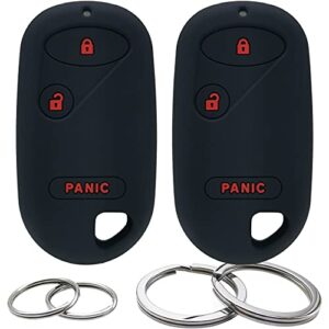 gfdesign 2 pcs silicone 3 buttons key fob cover remote case keyless protector compatible with honda accord civic element insight pilot 72147-s5a-a01 nhvwb1u523 nhvwb1u521 a269zua106 72147-s04-a01
