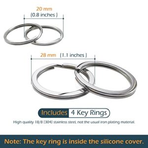 GFDesign 2 Pcs Silicone 3 Buttons Key Fob Cover Remote Case Keyless Protector Compatible with Honda Accord Civic Element Insight Pilot 72147-S5A-A01 NHVWB1U523 NHVWB1U521 A269ZUA106 72147-S04-A01