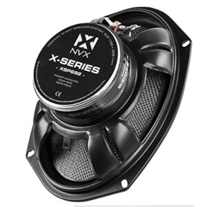 NVX XSP692 900W Peak (300W RMS) X-Series 6"x9" 2-Way Coaxial Speakers with Carbon Fiber Cones and 1" Silk Dome Tweeters (Pair)