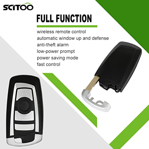 SCITOO Keyless Entry Remote Key Fob SHELL CASE Replacement for BMW M4 M5 528i 428i xDrive 750i 1pc FCC Q0EWNTA0NG Q0EWNTA0NG 4 Buttons