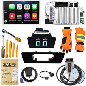 bestrefitcar 2021 sync 3 upgrade kit, fits for 2015 ford f-150, sync 2 to sync 3.4 myford touch (mft) support carplay,including 8 inch screen, apim module, na3.4119, for ford