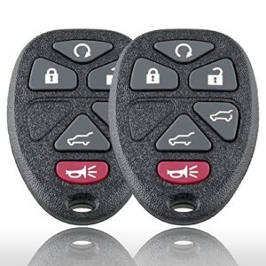 car key fob keyless entry remote 6 button compatible with chevy tahoe| suburban| gmc yukon| yukon xl1500 2500| cadillac escalade esv| ext key replacement ouc60221 ouc60270