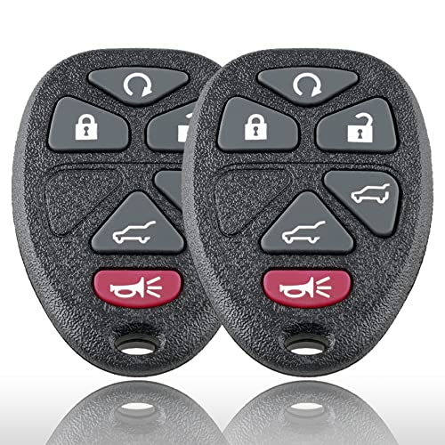 Car Key Fob Keyless Entry Remote 6 Button Compatible with Chevy Tahoe| Suburban| GMC Yukon| Yukon XL1500 2500| Cadillac Escalade ESV| EXT Key Replacement OUC60221 OUC60270