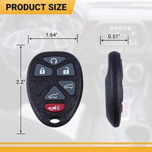 Car Key Fob Keyless Entry Remote 6 Button Compatible with Chevy Tahoe| Suburban| GMC Yukon| Yukon XL1500 2500| Cadillac Escalade ESV| EXT Key Replacement OUC60221 OUC60270