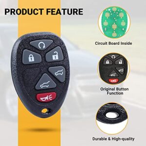 Car Key Fob Keyless Entry Remote 6 Button Compatible with Chevy Tahoe| Suburban| GMC Yukon| Yukon XL1500 2500| Cadillac Escalade ESV| EXT Key Replacement OUC60221 OUC60270