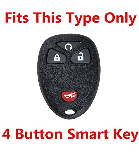 RPKEY Leather Keyless Entry Remote Control Key Fob Cover Case Protector Rep⼃lacement Fit for Remote Holder Buick Cadillac Chevrolet GMC Pontiac OUC60270 15913421