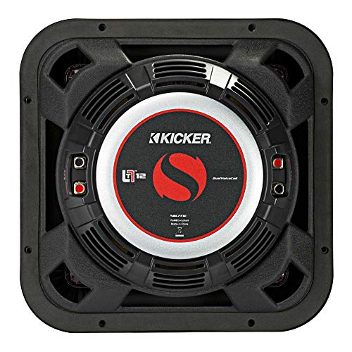 KICKER 46L7T124 L7T L7-Thin 12-Inch (30cm) Subwoofer, Dual Voice Coil, 4-Ohm, 600 Watt