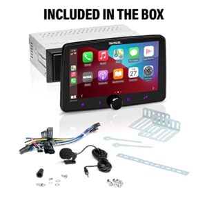 Sound Storm Laboratories DD7CPA-S Car Audio Stereo System - Apple CarPlay, Android Auto, Single Din with 7 Inch Touchscreen, Bluetooth Audio & Calling Head Unit, No CD Player, Radio Receiver