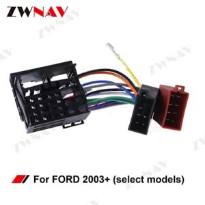 ZWNAV ISO Car Radio Wire Cable Wiring Harness Stereo Adapter Connector Adaptor Plug Power and Loudspeaker Fit for Ford 2003+ (Select Models)