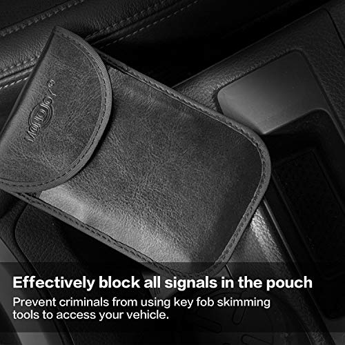 MONOJOY RFID Pouch Faraday Bags: Faraday Bag for Key Fob RFID Blocking Pouch RFID Key Fob Faraday Pouch for Key Fob Key Fob Protector | RFID Blocking Faraday Pouch Faraday Key Fob Key Fob Blocker