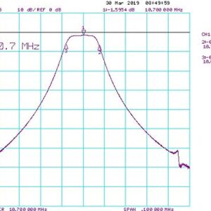 Taidacent Quartz Crystal RF Bandpass Filter Narrowband Filter 10.7MHz ±7KHz 10.7M Filter for Special Instruments