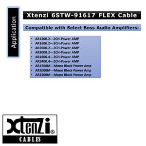 Xtenzi 6Pin Flex Cable XTFC Wire Accessory XT91617 for Amp Remote Bass Knob Compatible with Boss Audio Amplifiers