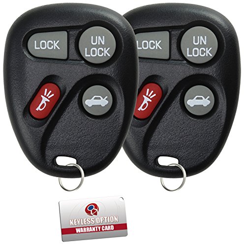 KeylessOption Keyless Entry Remote Key Fob Replacement for 10443537 (Pack of 2)