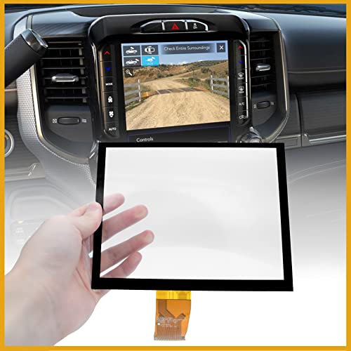 8.4" Touch Screen Digitizer for Uconnect 4C Radio Navigation Compatible with 2017-2022 Ram 1500 2500 3500/Dodge Durango Challenger/Jeep Grand Cherokee Wrangler/Chrysler Replace# LA084X01(SL)(01)