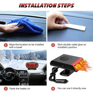 Car Heater,12V Fast Heating Defrost Defogger, 2 in1 Fast Heating or Cooling Fan Car Heater That Plugs into Cigarette Lighter,Portable Automobile Windscreen Fan for All Cars!