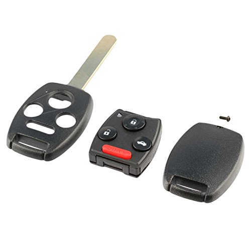 Key Fob Keyless Entry Remote Shell Case & Pad fits Honda Accord Civic Pilot (KR55WK49308, MLBHLIK-1T, N5F-S0084A)