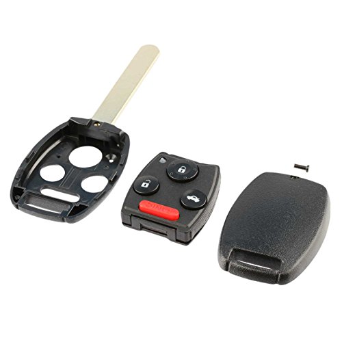 Key Fob Keyless Entry Remote Shell Case & Pad fits Honda Accord Civic Pilot (KR55WK49308, MLBHLIK-1T, N5F-S0084A)