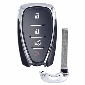 key fob replacement compatible for chevy malibu cruze camaro 2016 2017 2018 2019 2020 2021 proximity smart keyless entry remote control hyq4ea 13508771 433mhz 13584504 4-button 13529660