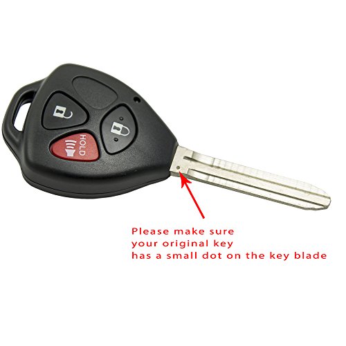 Keyless2Go Replacement for New Keyless Entry Remote Car Key for Vehicles That Use HYQ12BBY with 4D67 Chip