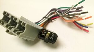 reverse wire harness – replaces factory cut harness plugs into the factory radio from a pontiac a6000 (1982-1989), bonneville (1987-1991), fiero (1984-1988) …