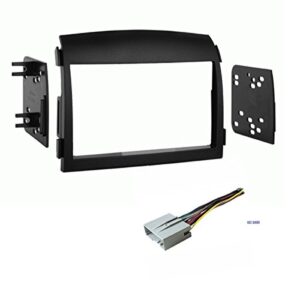 car stereo dash kit and wire harness for installing a double din aftermarket radio for 2006 2007 2008 hyundai sonata