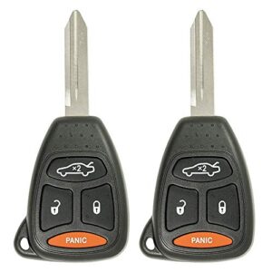 keyless2go replacement for keyless remote head key fob 4 button kobdt04a and oht692427aa (2 pack)