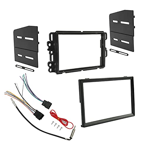 HECASA Double Din Radio Dash Kit Stereo Installation Install Kit w/Wire Harness Antenna Compatible with Buick Chevrolet GMC Pontiac Saturn Suzuki Replacement for 95-3305