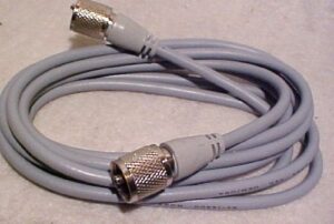 redman cb made 3 ft rg8x coax gray jumper cable cb / ham radio w/ pl259 connectors