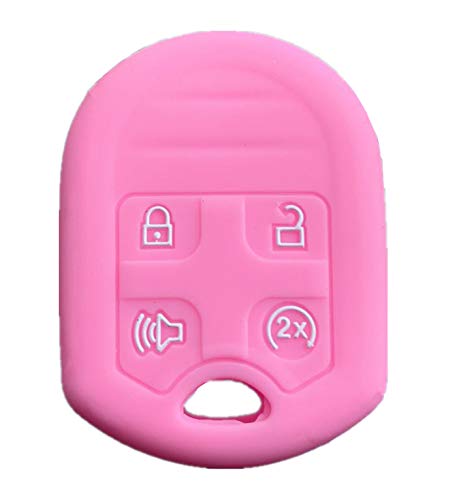 Rpkey Silicone Keyless Entry Remote Control Key Fob Cover Case protector Replacement Fit For Ford Expedition F150 F250-350 Lincoln Navigator 164-R8073 CWTWB1U793(Pink)