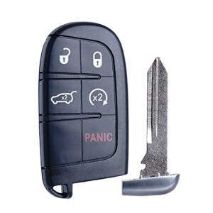 key fob replacement compatible for jeep grand cherokee 2014 2015 2016 2017 2018 2019 2020 2021 proximity smart key car keyless entry remote control remote start m3n-40821302 68143505ac 68143505aa