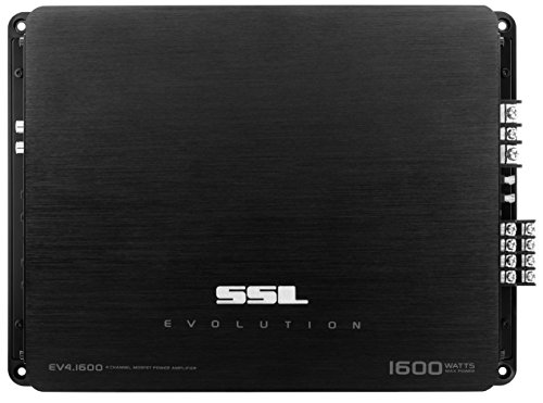 Sound Storm Labs EV4.1600 Evolution 1600 Watt 4 Channel 2 to 8 Ohm Stable Class A B Full Range Bridgeable Mosfet Car Amplifier with Remote Subwoofer Control