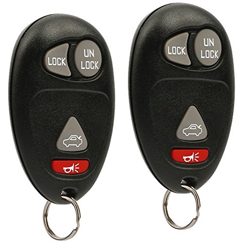 Key Fob Keyless Entry Remote fits Buick Century Regal Rendezvous/Oldsmobile Intrigue/Pontiac Aztek Grand Prix 2001 2002 2003 2004 2005 2006 2007 (L2C0007T), Set of 2